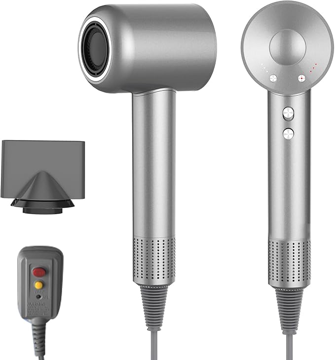 Hair Dryer 160000 RPM Professional High-Speed Blow Dryer 200 Millions Negative Ionic Care Hair Dryer for Fast Drying Low Noise Thermo-Control Hairdryer Travel with Magnetic Nozzle