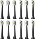 4/8/12/16pcs Replacement Toothbrush Heads Compatible with Philips Electric Brush Head 4100 6500 6100 7500 5300 1100(12pcs Black)