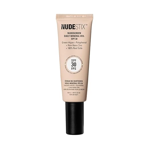 Nudestix Nudescreen Daily Mineral Veil SPF 30 – Lightweight Tinted Mineral Sunscreen with Zinc Oxide for UVA/UVB &amp Blue Light Protection