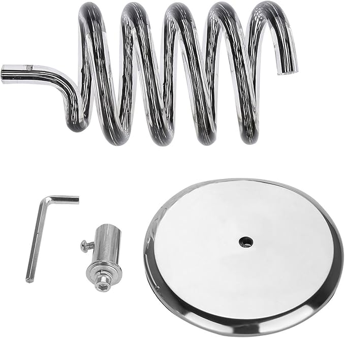 Table Hair Dryer Holder Spiral Blow Hair Dryer Holder with 304 Stainless Steel Base Stand Acrylic Hair Dryer Holder for Salon Home Desktop Mount