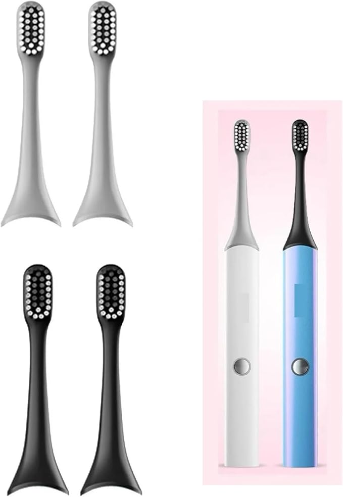 Compatible for ENCHEN T+/T2 Toothbrush Head Accessories Adult Replacement Brush Nozzle8pcs(Grey 8pcs)