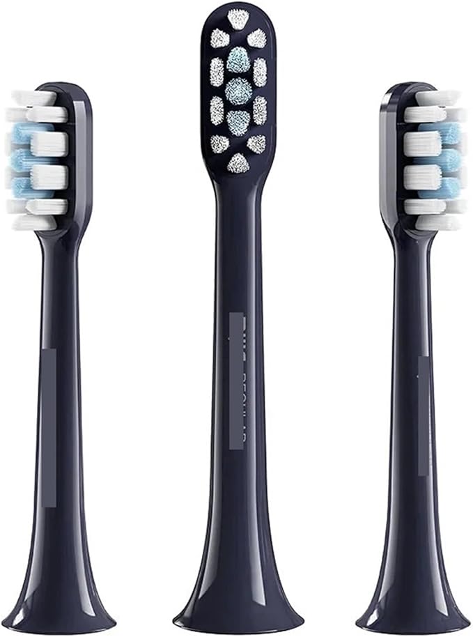 Compatibility for Xiaomi Mijia T301/T302 Sonic Electric Toothbrush Head 3pcs Soft for T301 Brush Teeth Nozzles(3PCSBlue)