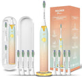 Wagner Stern Ultrasonic Toothbrush with Pressure Sensor Peach/Blue Battery Powered Unisex-Adults