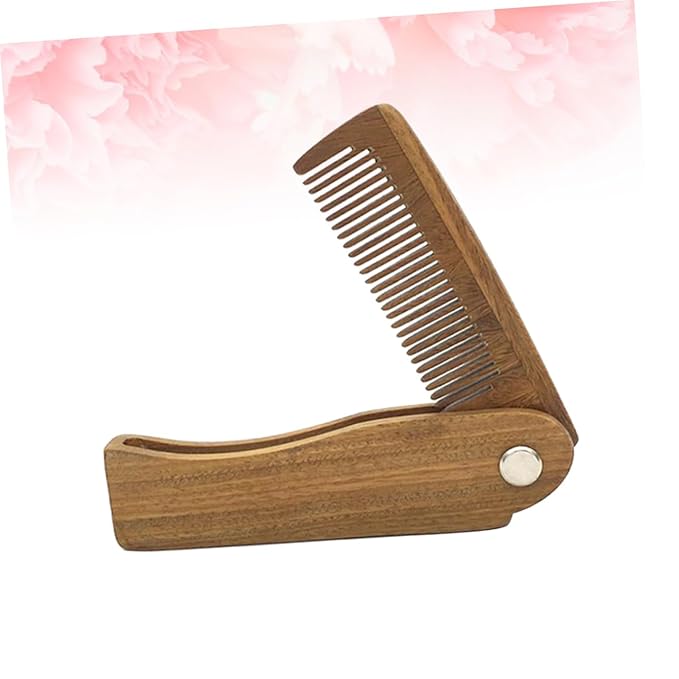 3pcs Mini Travel Comb Natural Verawood Beard Brush Hair Comb Fine Toothed for Men Women Boys and Girls Portable Hair Care Tool Gentle Scalp Massage Scratch Stylish