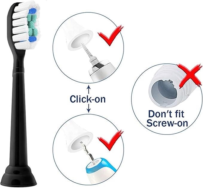 12 Pcs Replacement Brush HeadsCompatible for Sonicare Toothbrushes Head Teeth Cleaning