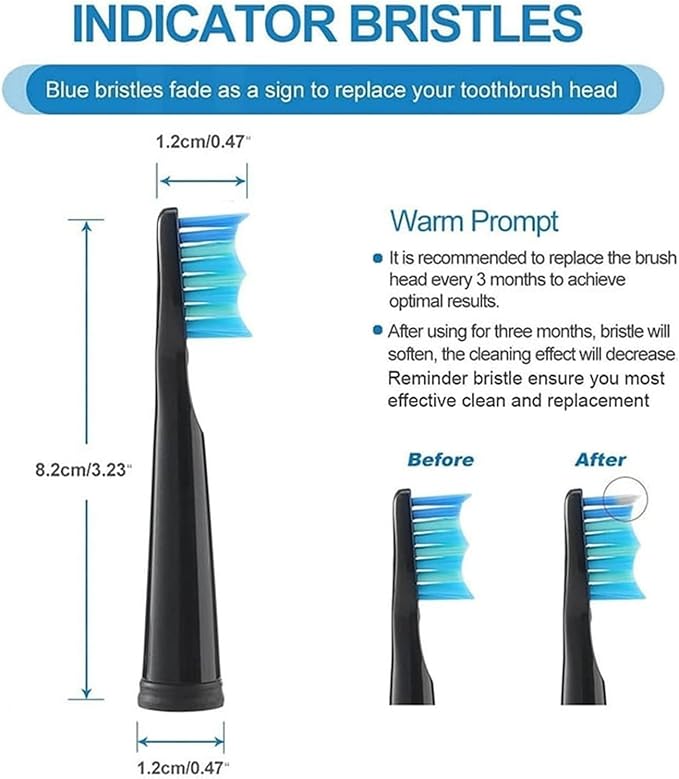 Compatible for Fairywill 4/8/12/16PCS Electric Toothbrushes Replacement Heads Toothbrush Sets for FW-507 FW-508(FW02(3pack-12pcs))