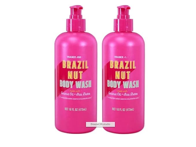 Brazil Nut Body Wash Trader joe made with Coconut oil and shea butter 16 oz each Pack of 2