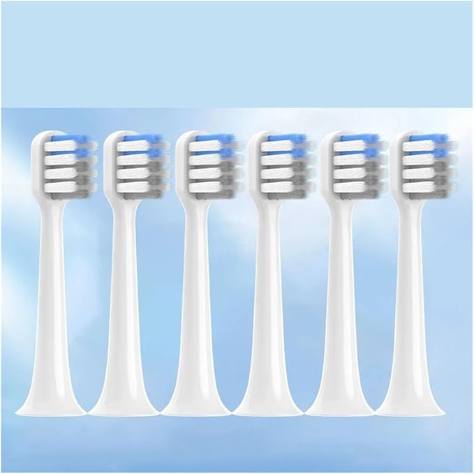 Soft Bristle Brush Head Replacements Compatible with T200 Series(White gray-12pcs)