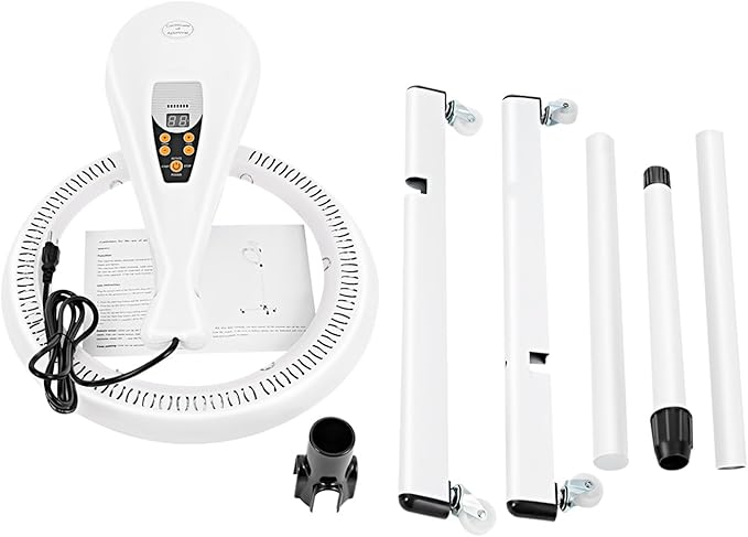 Professional Standing Hair Dryer - 950W Floor Standing Hooded Dryer Hair Bonnet with Ionic Generator for Professional Salon Station Spa Home Use Hair Drying Treatment Adds Shine Volume (White)