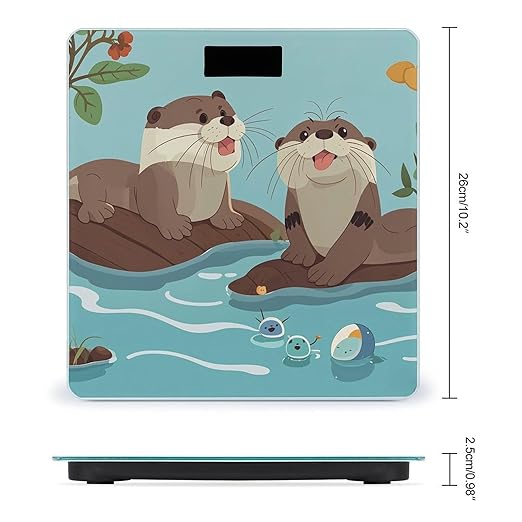Otters Smart Scale for Body Weight Accurate Bathroom Scale with LED Display Digital Weight Scales Weighing Machine High Precision Scales for Bath Home