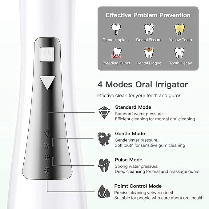 Dental Flusher Portable Water Floss ultrasonic Mouth Cleaner Home Dental Cleaning