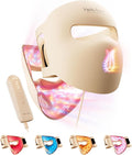 4D Red Light Therapy Mask 311 LEDs 850nm Infrared Long Light Waves Led Face Mask Light Therapy for Cordless Photons Tech Silicone Skin Improvement for Women with Rechargeable Remote
