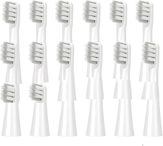 Compatible for SOOCAS EX3 Replacement Toothbrush Heads - SO White EX3 Dupont Soft Bristles Brush Head Nozzles(12PCS Brush Head)