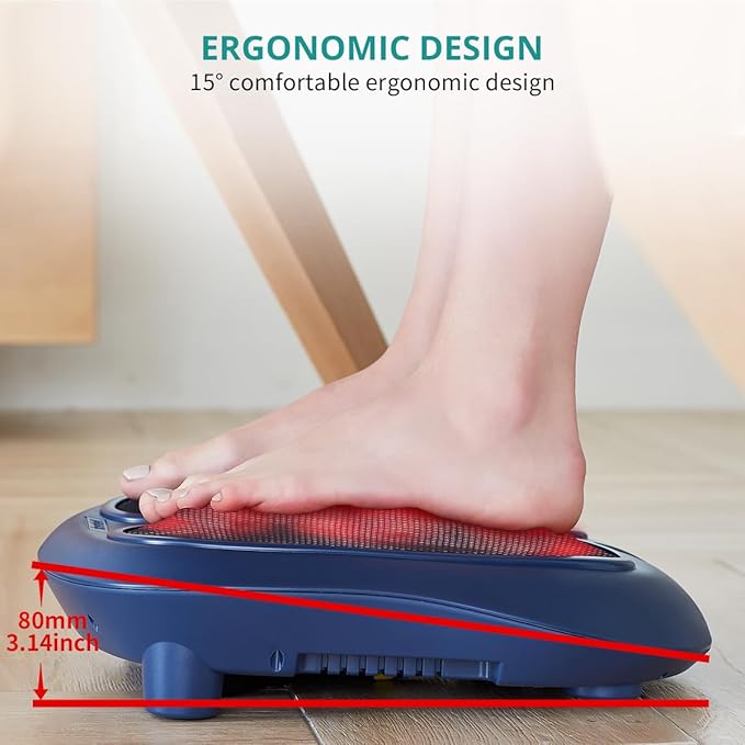 Nekteck Foot Massager with Heat Shiatsu Foot Massager for Neuropathy Plantar Fasciitis Electric Heated Foot Massage Machine for Pain Relief and Circulation Gifts for Man Woman Her Him Birthday