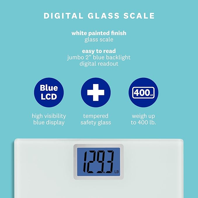 Weight Watchers Scales by Conair Scale for Body Weight Digital Bathroom Scale in White