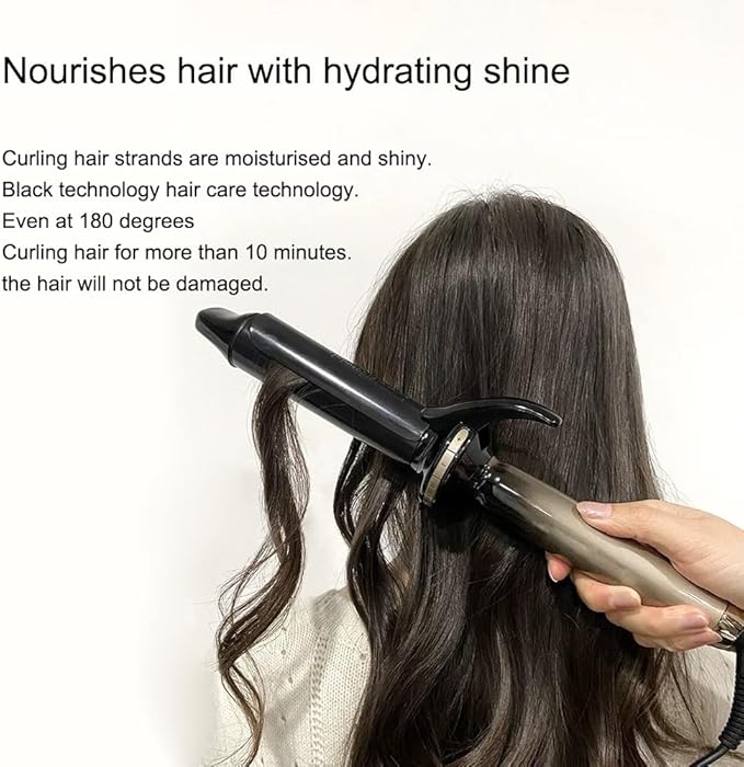 DONGXIAO 26mm curling iron 32mm curling iron large curling iron curling iron ceramic curling iron for big waves hair clips for medium hair curling iron for long hair (Size:32mm)