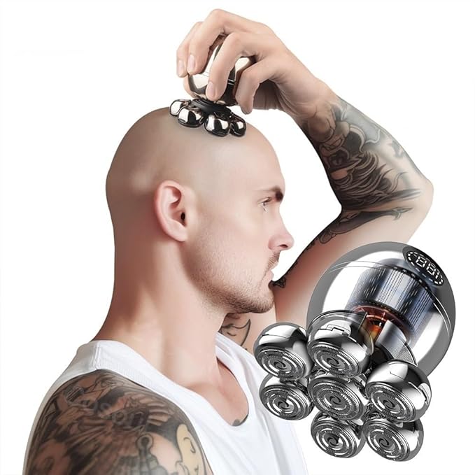 Head Shaver for Men 5 in 1 Shaver for Men Electric Shaver Bald Head Shaver Hair Clipper for Bald Man Beard Trimmer Shaving Machine Bald Head Razor 7D