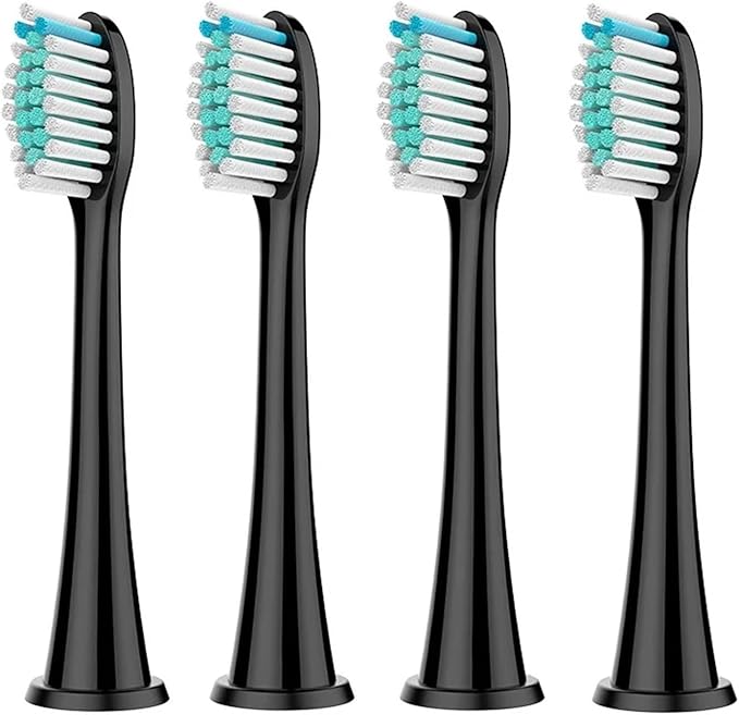 8Pcs Replacement Brush Heads Compatible with Philips Sonicare DiamondClean HX3/HX6/HX9 Series Electric Toothbrush HX6064(4Pcs Black)