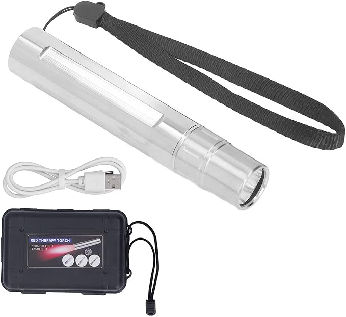 Infrared Therapy Flashlight 630nm 660nm 850nm Stainless Steel with Sling for Ankle Alleviate Discomfort