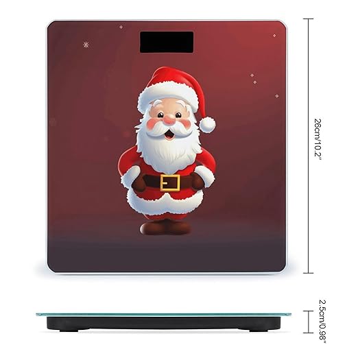 Cute Santa Claus Bathroom ScaleHighly Accurate Digital Weighing Machine for People Bright LED Display Weight Scale for The Aldult Home Use