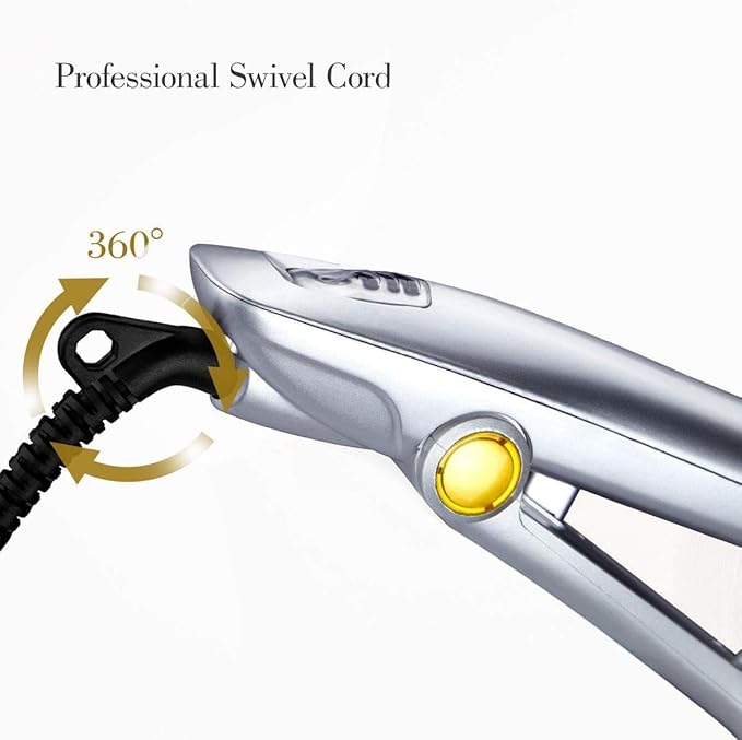 Professional Hair Straightening Hair Tools Styling Comb Iron Curling Iron Straightener&ampCurler Styler 2 in 1 Multi Hair Styling Tool Flat Iron with Brush for All Hair Types