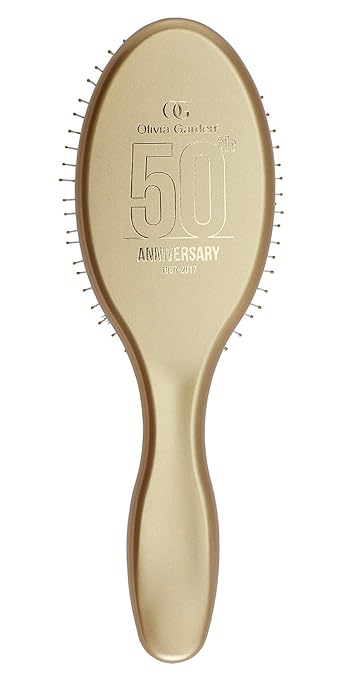 Olivia Garden Ceramic + Ion Supreme Styler Cushion Paddle Brush - Boar &amp Ionic for Shine Frizz Control &amp Smoother Hair