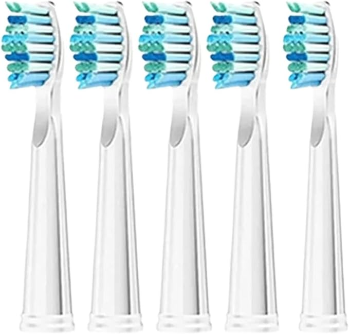 Replacement Toothbrush Heads Compatible for FW-507/508/551/515/917/959/2011FW-D1/D3/D7/D8 Electric(White 5pcs)