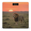 Lion on African Savannah Weight Scale Cute Bathroom Scale for Body Highly Accurate Digital Weighing Machine for People Compact LCD Display Scales with Sturdy Toughened Glass Scales