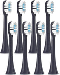 Replacement Toothbrush Heads for T301/T302/T501C Electric Soft Bristle Nozzles with Caps(8 pcs Purple)