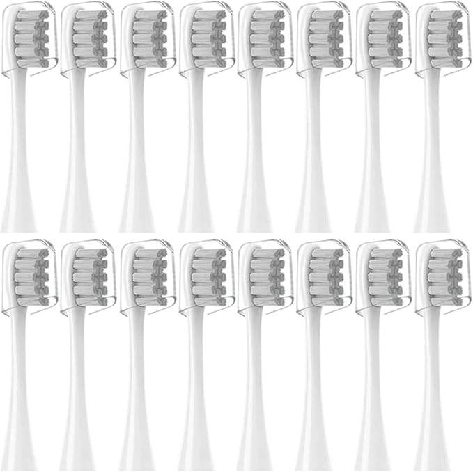 16pcs Replacement Brush Heads Compatible for Oclean Sonic X/Pro/ Z1/ SE F1 One PW01/03/05/07/09 P5 Electric Toothbrush(16 Black)