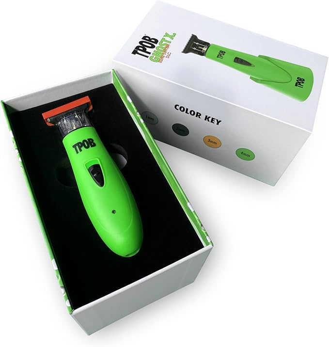 TPOB Ghost X Beard Trimmer Hair Clippers for Men Professional Hair T-Blade Trimmer Cordless Rechargeable Edgers Clippers Electric Beard Shaver (Ghost X Slime)