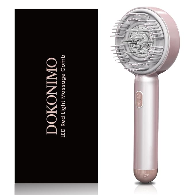 LED Scalp Massager Comb – 3-in-1 Red Light Hair Brush with Vibration &amp Rollers FSAHSA Eligible Wireless Scalp Massager for Relaxing Daily Hair Care Routine at Home PM084