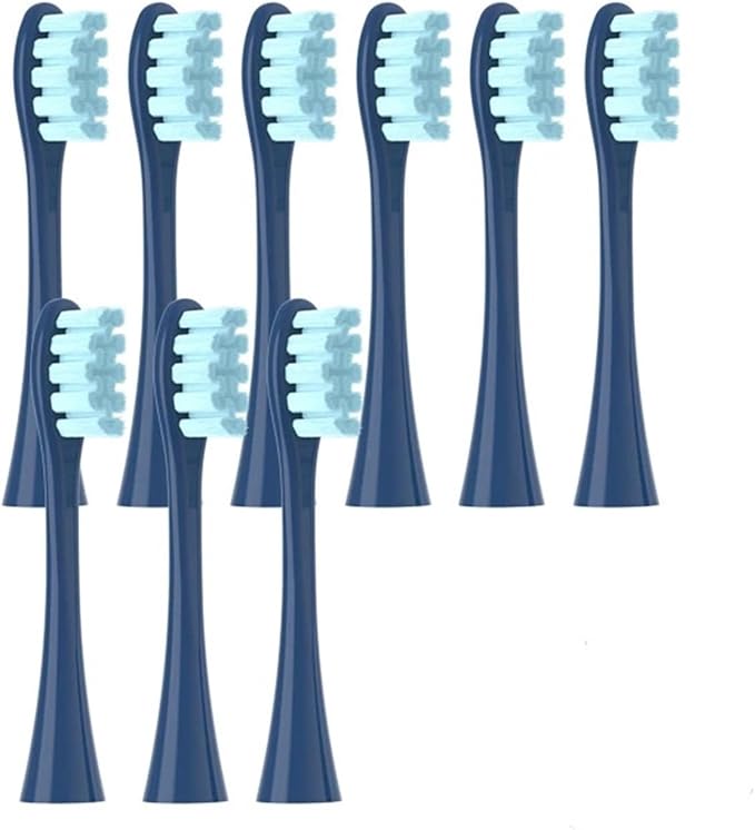 9PCS Replacement Brush HeadsCompatible for Oclean Flow/X PRO /F1/Z1/One/ Air2 Sonic Electric Toothbrush Nozzles Soft(9 LANOC)