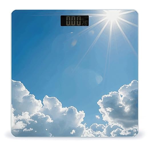 Clean Sky Smart Scale for Body Weight Accurate Bathroom Scale with LED Display Digital Weight Scales Weighing Machine High Precision Scales for Bath Home