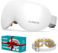 Eye Massager with Heat and Vibration and Cooling - Heated Cooling Eye Mask with Rapid Temp Control 4 Massage Modes 3 Temp Modes 2400mAh Battery for Dry Eyes Migraines Puffiness Relief