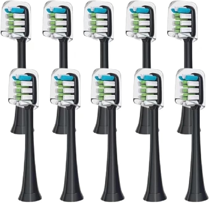 10pcs Replacement Brush HeadsCompatible for SOOCAS X3 X5 V1 X3U Soft Bristle Electric Toothbrush(10pcs Pink)