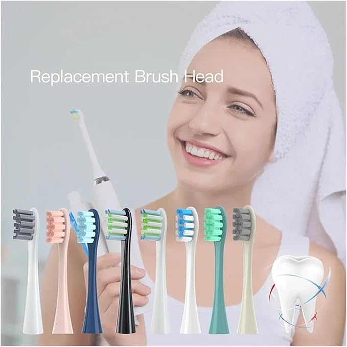 30/50PCS Vacuum BrushCompatible for X/X PRO/ Z1/ F1/ One/Air 2 /SE Replacement Head Sonic Toothbrush Nozzles Soft Bristle(30Black)