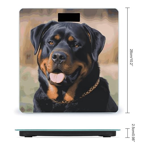 Rottweiler Dog Weight Scale Large Bathroom Scales Digital Weight with Bright LED Display Non Slip Automatic Weighing Scale Fashion Weighing Machine for Body