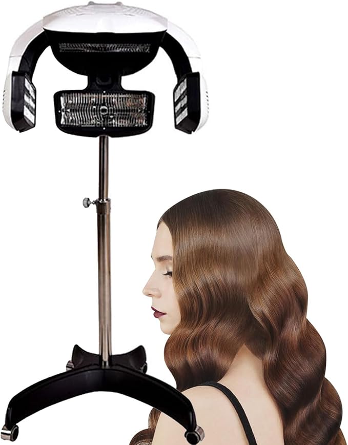Wall Mounted/Standing Orbiting Hair Dryer Heat Hair Color Perm Processor Dryer Accelerator Salon Beauty Barber Shop Hair Dryer with Adjustable Timer and TemperatureStanding