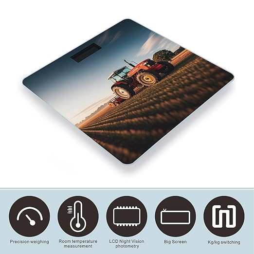 Tractor Farm Smart Scale for Body Weight Accurate Bathroom Scale with LED Display Digital Weight Scales Weighing Machine High Precision Scales for Bath Home