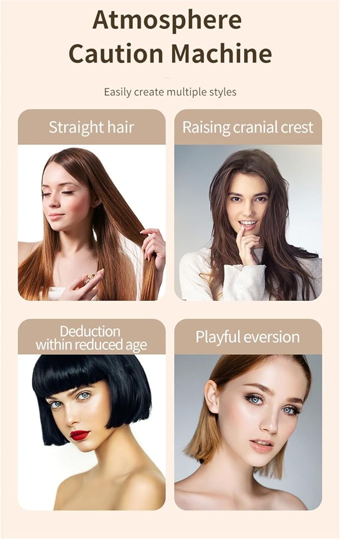 Cordless Hair Straightener BrushPortable Dormitory Home Wireless Hair Straightening Comb Negative Ion Does Not Damage Hair Straight Hair Soft Hair Straightening Comb. (Purple)