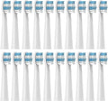 Replacement Brush Heads Compatible for Electric Toothbrushes E1-9/SG2303/SG575 Vacuum Packing(20pcs White)