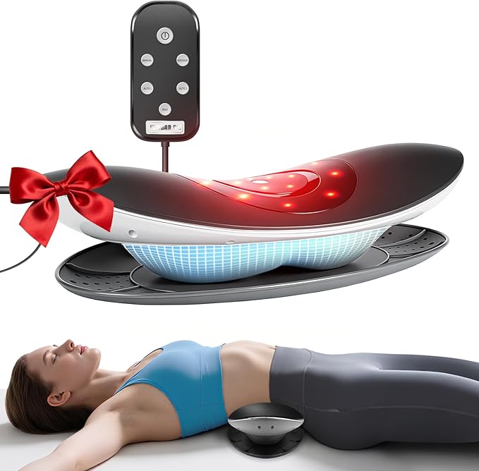 Zenopax Electric Lower Back Massager for Pain Relief with Dynamic Airbag Traction 3-Level Heat Vibration - Quick Relaxation Easy to Use Home/Office Use