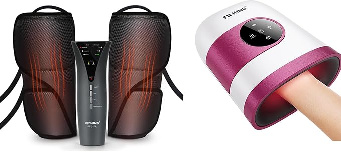 FIT KING Hand Massager Bundle with FT-017A - Ideal Gift for Wife Parents &amp Friends