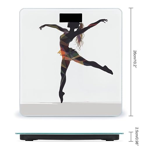 A Dancer Weight Scale Digital Electronic Scales Bathroom Scale Larg LCD Backlight Display High Precisio MeasurementsTempered Glass