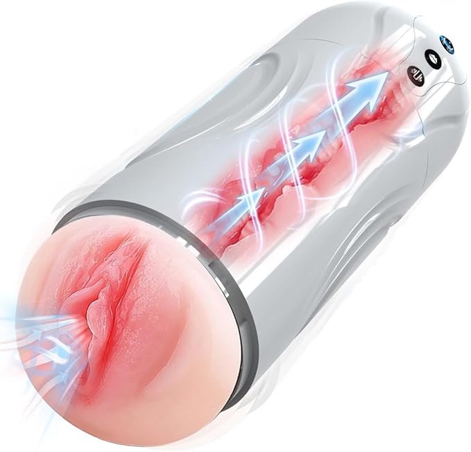 Upgraded Male Masterburbatar Hands Free with Heat 10X Suction &amp Vibration Male Mastusbafor Blowjobob Machine for Man Automatic Tight Sleeve Underwear HQE-110602 (Medium)