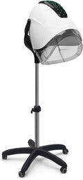 Elitzia Ionic 1000W Professional Hooded Standing Hair Dryer Salon Standard Hair Drying Machine Versatile Styling Professional 8 Mode Operation Heating for Home and Salon ET1717W (White Five Legs)