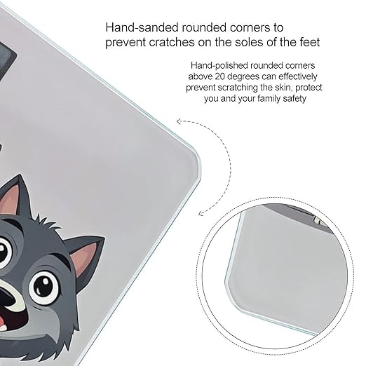 Wolfs Smart Scale for Body Weight Accurate Bathroom Scale with LED Display Digital Weight Scales Weighing Machine High Precision Scales for Bath Home