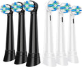 6 Pcs IO Replacement Heads Compatible with Oral B IO 2/3/4/5/6/7/8/9/10 Series Electric Toothbrush Toothbrush Heads Compatible with Oral B IO Comes with Hygienic Cap (Black/White)