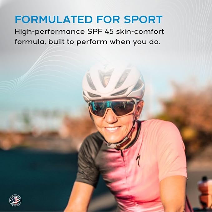 KINeSYS Pro Sport Clear Mineral Sunscreen Stick SPF 45 | SPF Stick Sunblock for Adults &amp Kids | Broad Spectrum Sun Protection | Water Resistant Travel Size Sunscreen for Face Body &amp Vacation